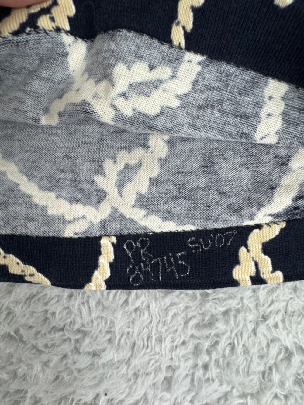 J.Crew Navy & Beige Rope Print Halter Top With Deep V-Neckline Comfort Travel - Picture 13 of 16
